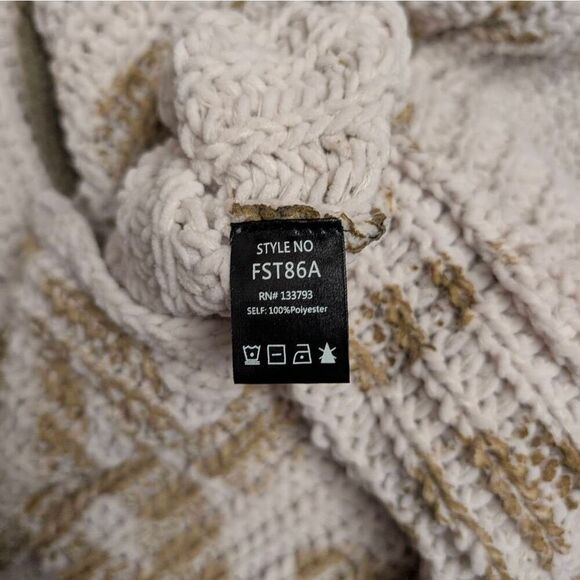 POL Chunky Knit Hooded Sweater Size L oversized Cheetah Print - Picture 4 of 5